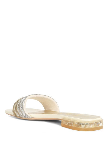 Top Flirt Rhinestone Slip On Sandals